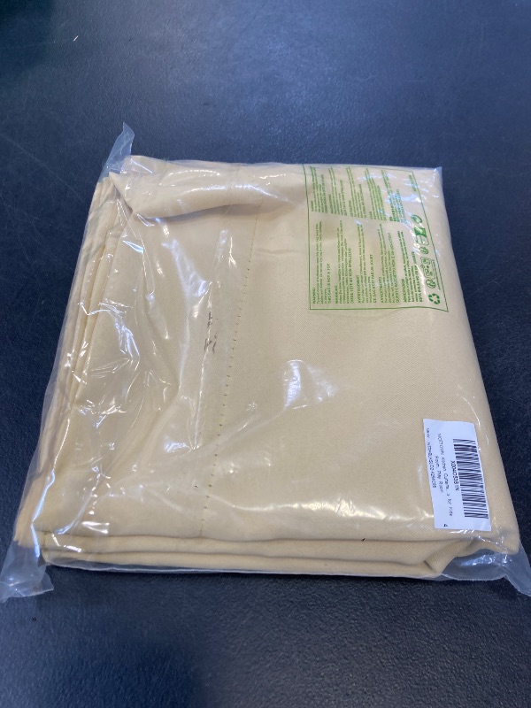 View 2 of NICETOWN Kitchen Curtains, Short Blackout Drapes, Paler Yellow, 42" Wide by 54" Long, 2 PCs, Thermal Insulated Blackout Curtain Panels for Kids Room, Play Room
