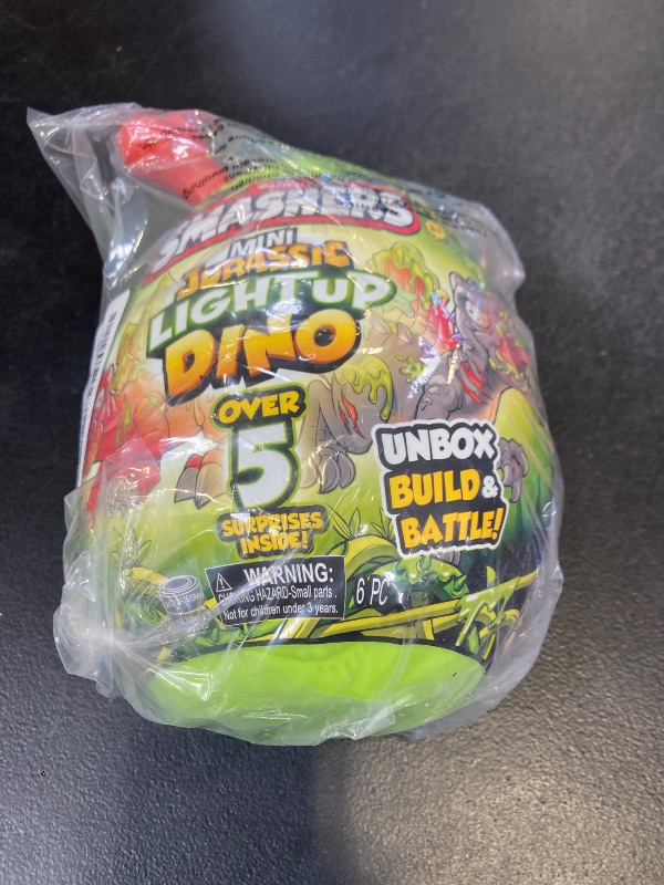 Photo 1 of Smashers Mega Jurassic Light-Up Egg COLOR RED