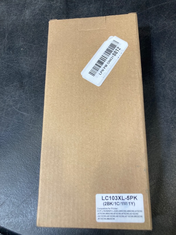 Photo 1 of LC103XL Ink Cartridges Compatible Ink Cartridges Replacement for Brother LC101 LC103 LC103 XL Ink Cartridge with MFC-J870DW MFC-J6920DW MFC-J6520DW MFC-J450DW MFC-J470DW Printer (5 Pack, BK C M Y)