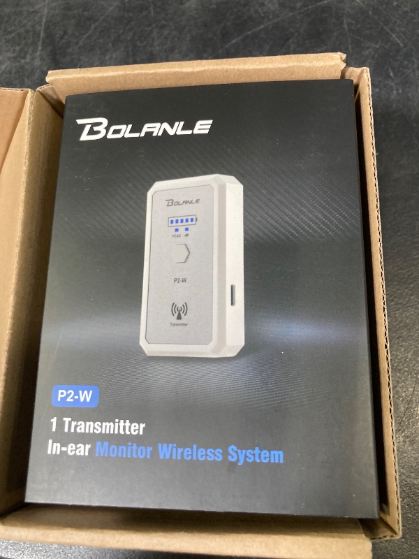 Photo 1 of Bolanle P2W Wireless in-Ear Monitor System - UHF IEM Personal Monitor System with Bodypack Receiver, 5ms Ultra-Low Latency, 100FT Range for Singers, Musicians, Church, Band, Live Stage