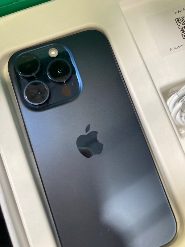 Photo 1 of Apple iPhone 15 Pro, US Version, Blue Titanium - Unlocked (Renewed Premium)
