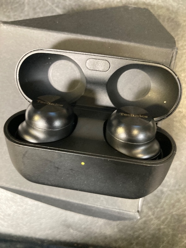 Photo 1 of Technics Reference Class Hi-Fi Wireless Earbuds, Dolby Atmos, Head Tracking, Adaptive Noise Cancelling, 3 Device Multipoint, 10-hr Battery, Wireless Charging, in Ear Headphones - EAH-AZ100-K (Black)