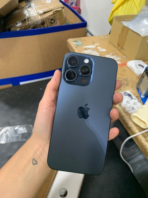 Photo 1 of Apple iPhone 15 Pro Max, Blue Titanium - Unlocked (Renewed)