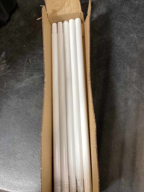 Photo 1 of Thestoa Curtain Rods for Windows 48 to 84-92 Inch, White, Stainless Steel Rods for Bedroom, Living Room, Kitchen, Farmhouse, Outdoor