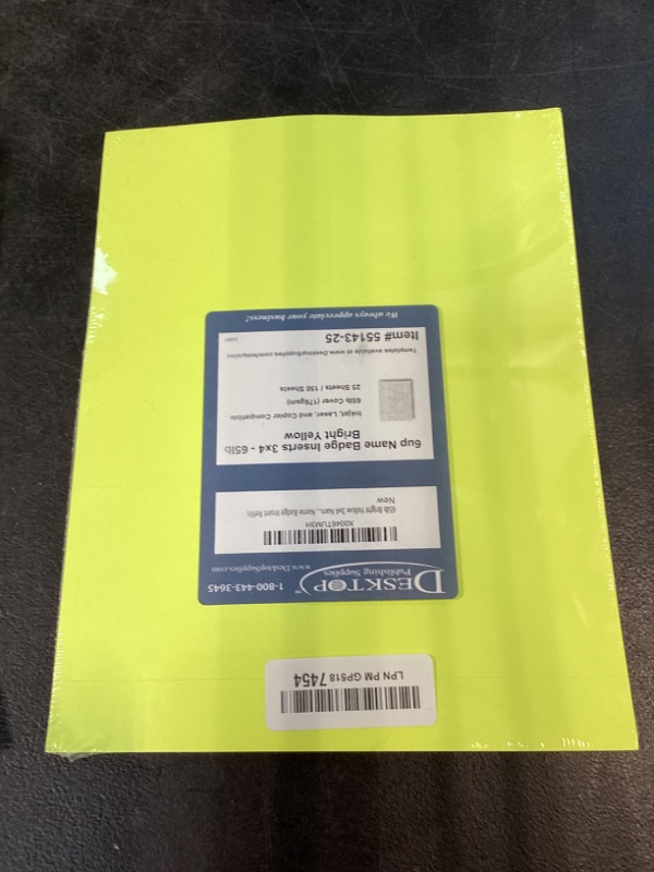 Photo 1 of Bright Yellow Printable Name Badge Inserts, 3" x 4" Cardstock Name Tag Cards, 150 Colored Name Badge Insert Refills for Events & Conferences, Inkjet/Laser Printer - 65lb Cover (176gsm) 6 Up, 25 Sheets