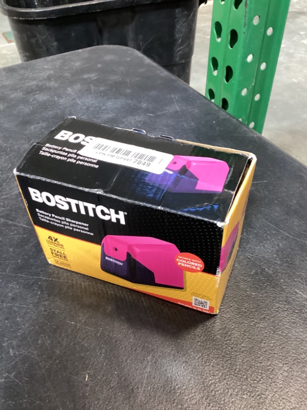 Photo 1 of Bostitch Office Battery Pencil Sharpener, 4X Longer Cutter Life, Tip Saver Technology, Pink