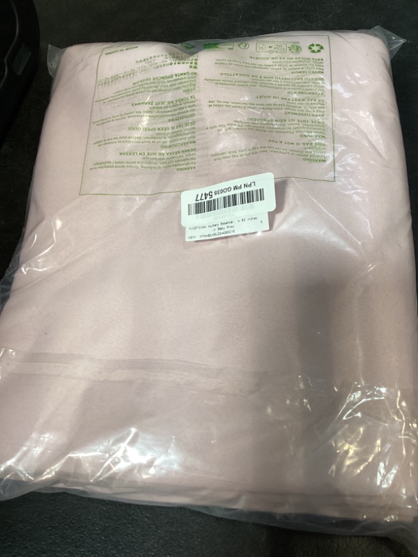 View 2 of NICETOWN Nursery Essential Thermal Insulated Solid Grommet Top Blackout Curtains/Drapes (1 Pair, 42 x 63 inches in Baby Pink)