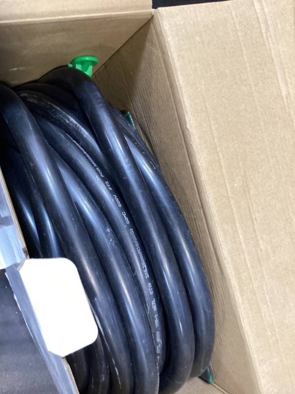 Photo 1 of RVGUARD 30 Amp 50 Foot RV Extension Cord with Reverse Polarity Indicator, Heavy Duty 10/3 Gauge STW Cord with Cord Organizer, TT-30P/R Standard Plug, Green, ETL Listed