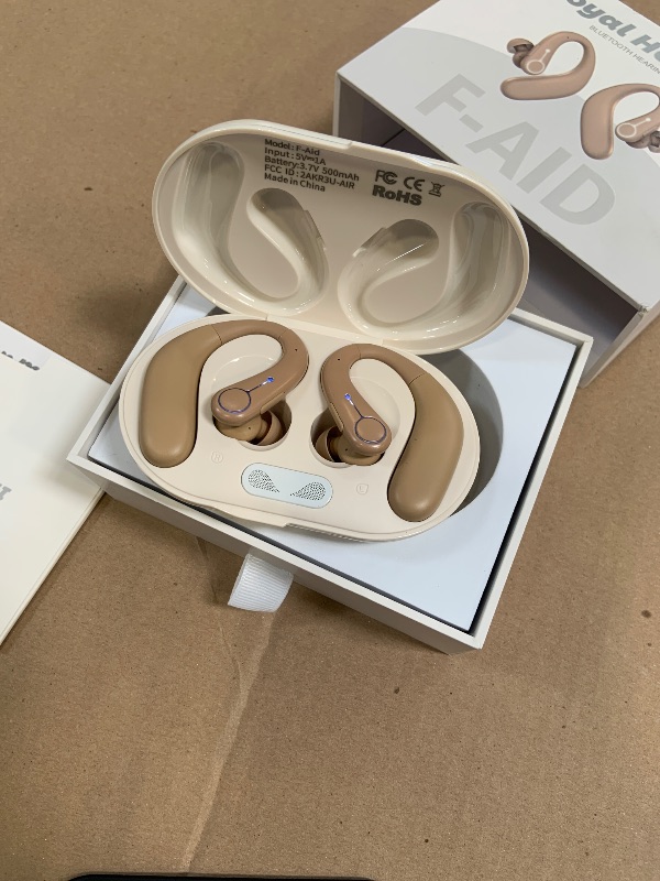 View 2 of Hearing Aids, Hearing Aids for Seniors with Automatic Noise Cancelling for the Hearing Loss, Rechargeable Bluetooth Hearing Amplifiers with APP Volume Control, Premium Comfort Design and Wear