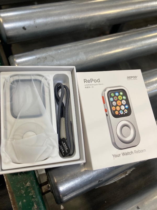 Photo 1 of WGP RePod Aluminum Alloy Protective Case for Apple Watch Series 4/5/6/SE1/SE2, Retro iPod Style Guard with Click Wheel Design (44mm,Silver)