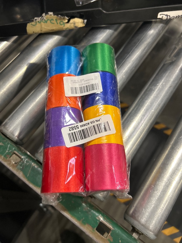 Photo 1 of Mlurcu Rainbow Satin Ribbon - 87.5 Yds 2 Inch Wide Colorful Ribbon Rolls Assortment for Gift Wrapping, DIY Crafts, Tassel Garland, Fiesta Party, Classroom, Outdoor Decorations