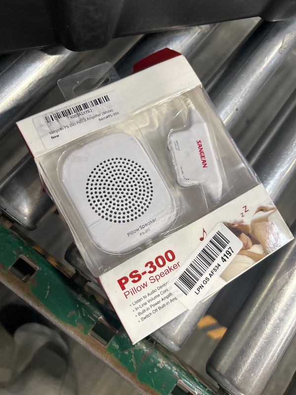 Photo 1 of Sangean PS-300 Pillow Speaker with In-line Volume Control and Amplifier (White)