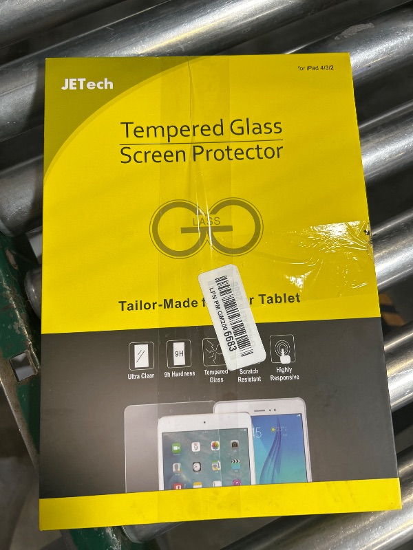 Photo 1 of JETech Screen Protector ONLY for iPad 2 (2011) / iPad 3 (2012) / iPad 4 (2012) - DISCONTINUED Models - NOT for Any Newer iPad - Tempered Glass, 1-Pack