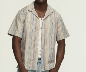 Photo 1 of short sleeve striped woven shirt medium