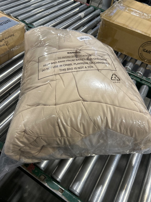 Photo 1 of COHOME Quilted Oversized King Size Comforter - All-Season Down Alternative Duvet Insert - Luxury Hotel Winter Warm Beige Comforter with Anti-Clump Tech & 8 Tabs- Reversible?98"x116"?