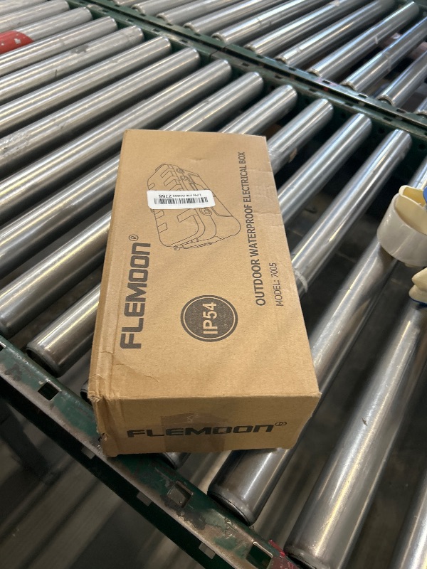 Photo 1 of Flemoon Medium Outdoor Electrical Box Waterproof with Clear Lid, Weatherproof Extension Cord Cover for Photocell Light Sensor Timer, Power Strip, Outlet, Plug, Socket, Transparent and Almond