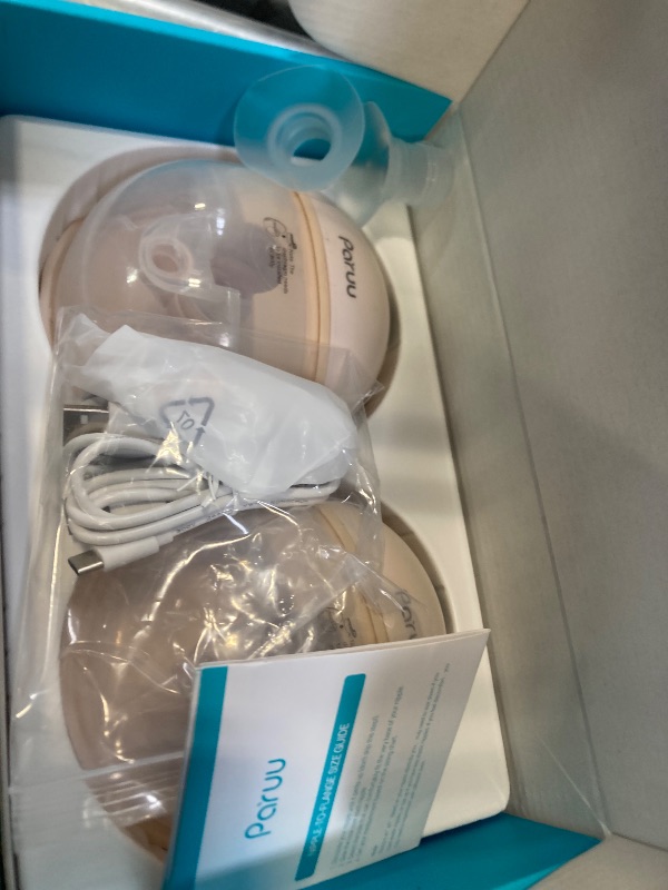 Photo 1 of Paruu Hands Free Breast Pump P16, Wearable Breast Pump Electirc Portable with 4 Modes & 12 Levels, Max 309mmHg Strong Suction 19/21/24mm Flange Inserts Wearable Breastfeeding Pump, 2 Pack?Nude