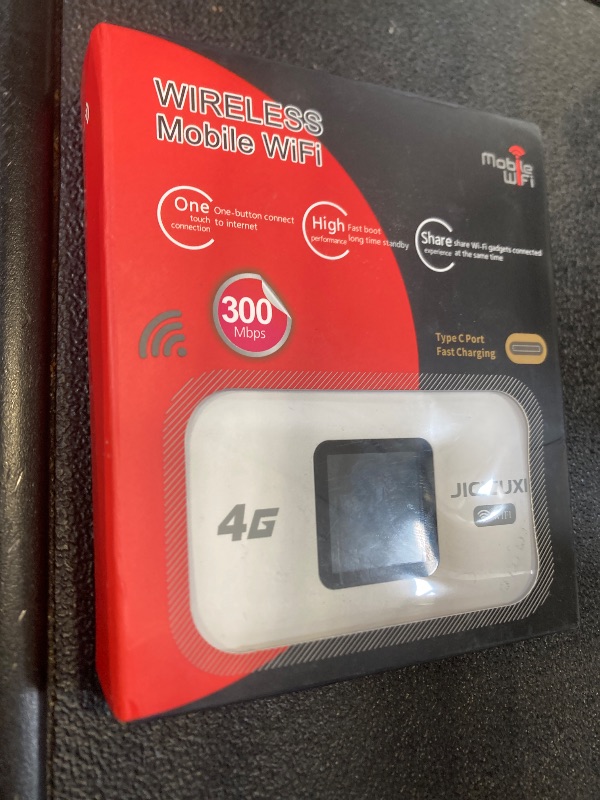 Photo 1 of 4G LTE Mobile Hotspot Router, Portable WiFi Hotspot for Travel, WiFi 6 Router 3000mAh/300Mbps High Speed Hotspot Device Support 12 Users, Camping, Motorhomes, Office-Ice White