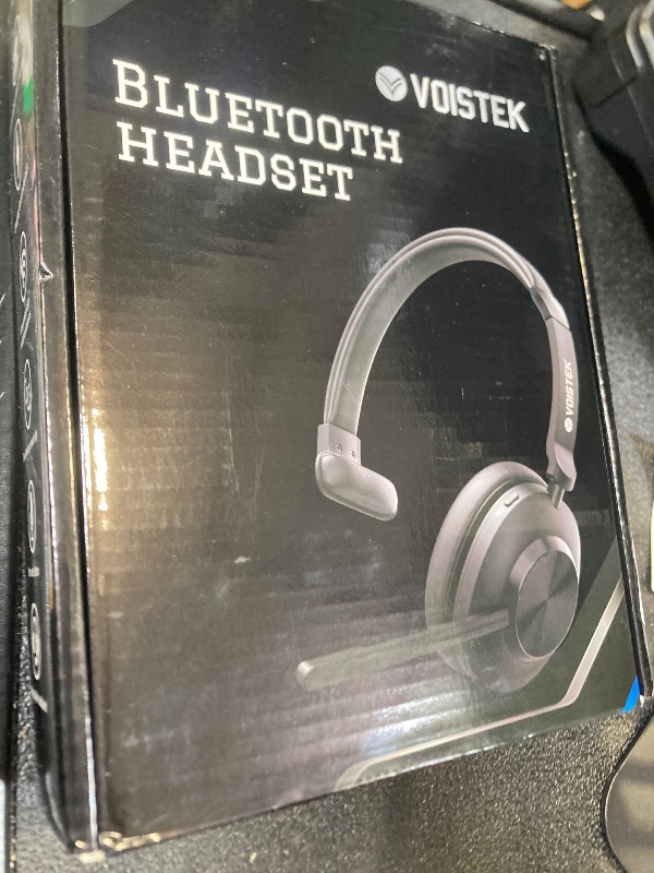 Photo 1 of Voistek Wireless Headset with Mic for Work, Bluetooth Computer Headset with USB Dongle, Noise Cancelling Microphone, Mute Button, 50H Battery, Headset for Zoom Teams Meetings Home Office