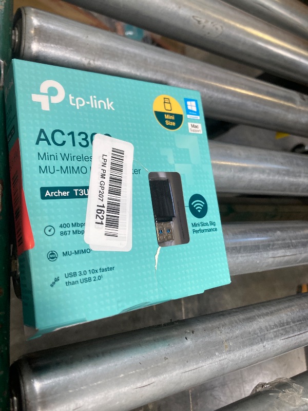Photo 1 of TP-Link AC1300 USB WiFi Adapter(Archer T3U)- 2.4G/5G Dual Band Wireless Network Adapter for PC Desktop, MU-MIMO WiFi Dongle, USB 3.0, Supports Windows 11, 10, 8.1, 8, 7, XP/Mac OS X 10.9-10.14