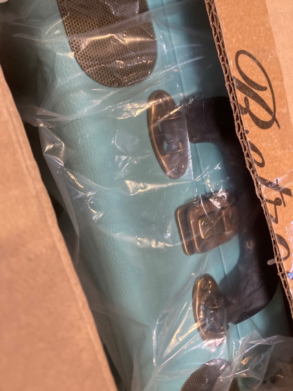 Photo 1 of Vinyl Record Player 3-Speed Bluetooth Suitcase Portable Belt-Driven Record Player with Built-in Speakers RCA Line Out AUX in Headphone Jack Vintage Turntable Coral Blue