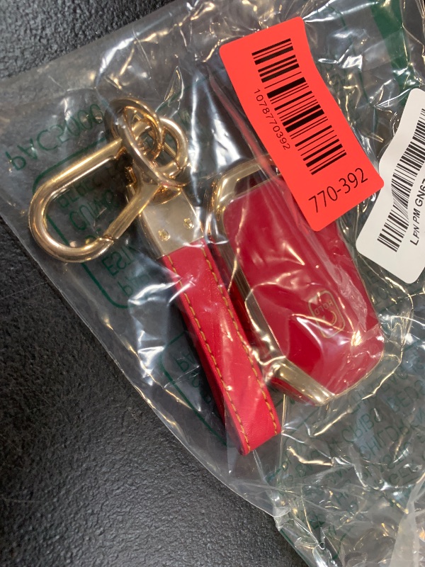 Photo 1 of Lucrum for Kia Key Fob Cover and Leather Keychain - TPU Key Case for Kia Sportage, Soul, Forte, Telluride, EV6, Niro, K5, Stinger - 2018-2023 Keyfob Cover - Red and Gold