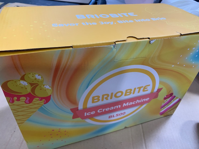 Photo 1 of BRIOBITE Ice Cream Maker,Rechargeable Soft Ice Cream Machine with Low Noise,Compact for 1-2 Servings,Perfect for Sorbet,Gelato,Frozen Yogurt,Pink