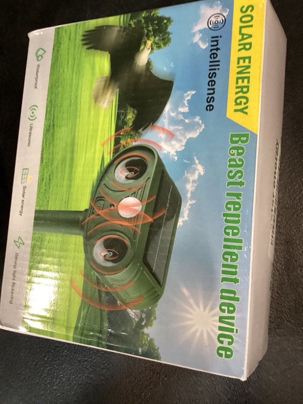 Photo 1 of 2026 Upgraded Solar Animal Repellent Ultrasonic Outdoor, 2 Pack IP65 Waterproof Deer Repellent & Cat Deterrent with Motion Sensor, Effective Racoon Rabbit Skunk Squirrel Repeller for Yard Garden