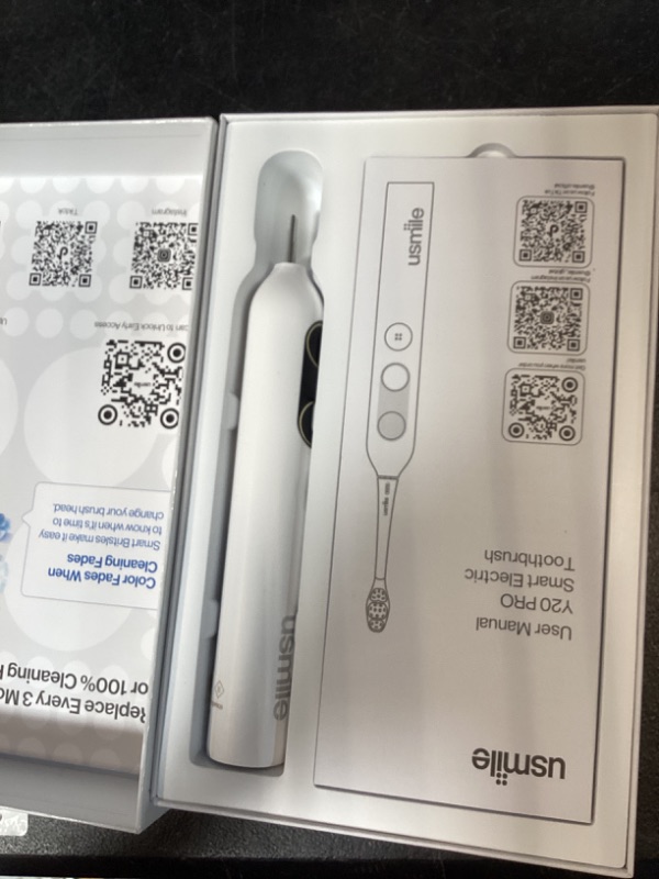Photo 1 of usmile Y20PRO Electric Toothbrush, AI-Powered Smart Toothbrush with AM/PM Auto Mode, 4 Brushing Modes, 90-Day Battery, App Control, Real-Time 3D Map, 2 Brush Heads Included