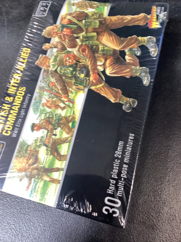 Photo 1 of Warlord Bolt Action British & Inter-Allied Commandos Starter Army 1:56 Tabletop Miniatures - Plastic Paintable Miniature WWII Soldiers Set, Unpainted Table Top 28mm Military Minifigures for Adults