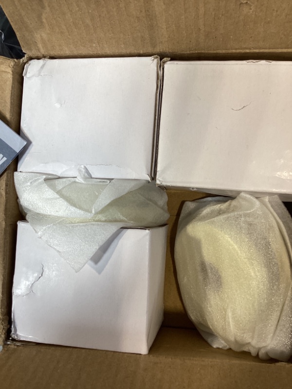 Photo 1 of 1 missing SHINY HANDLES 4 Pack Satin Brass Dummy Door Knob Set Champagne Glass Crystal Gold Door Knobs