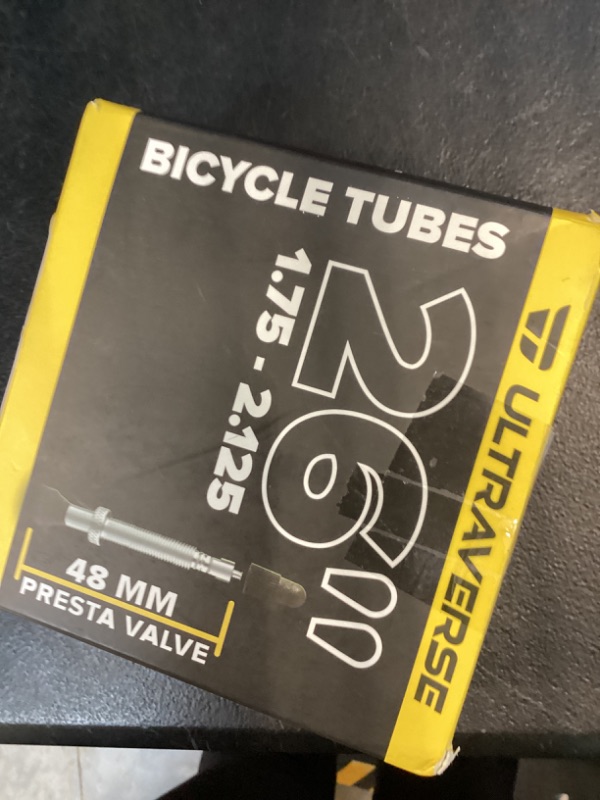 View 2 of Ultraverse Bike Inner Tube for 26 X 1.75/1.95/2.10/2.125 inch Bicycle tire Sizes with Presta Valve - Rubber Tubes for Mountain and Trail, Cruisers, MTB, and All Terrain Bikes – Set of 2