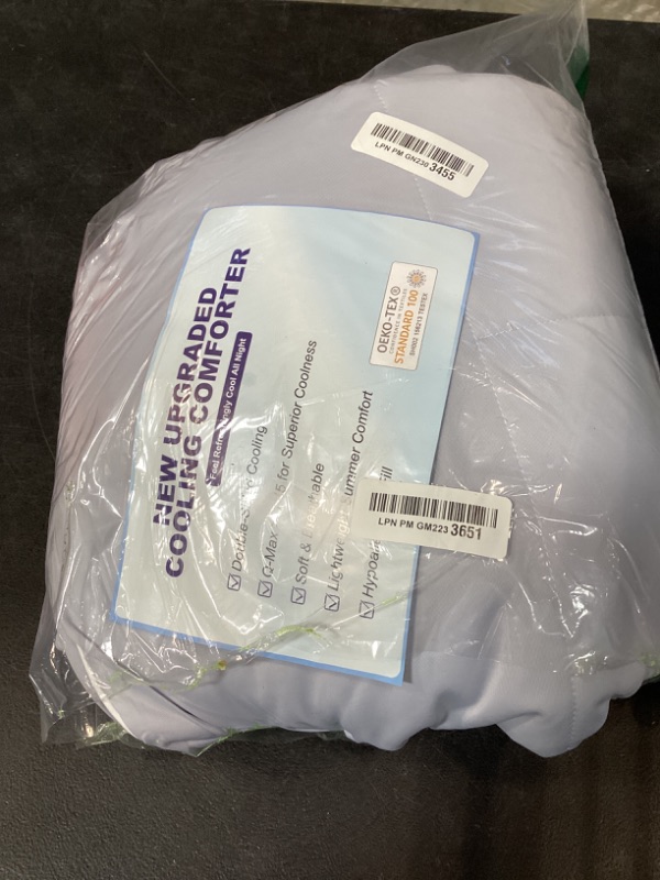 Photo 1 of Seyfote Cooling Blanket Queen Size – Double-Sided Cooling Comforter for Hot Sleepers,Night Sweats & Menopause, Lightweight Summer Comforter,Breathable,Hypoallergenic,Oeko-TEX Certified, 90"x90",Grey