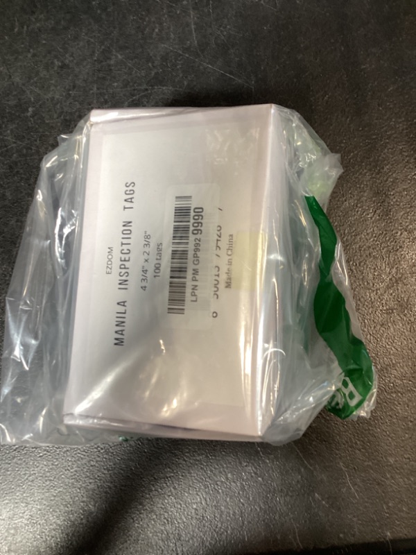 Photo 1 of Fire Extinguisher Monthly Inspection Tags - 4 3/4" x 2 3/8" - Box of 100 Manila Service Tags with Wire Ties Attached for Indoor Only