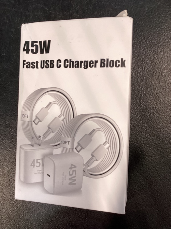 Photo 1 of iPhone 17 16 15 Charger Fast Charging Block,2Pack 45W Type C Phone Charger,Quick USB C Chargers 10FT Long USB C Charging Cord for iPhone 17/17 Pro/17 Pro Max/17 Air/16 Pro/16 Pro Max/16e/15/15 Pro Max