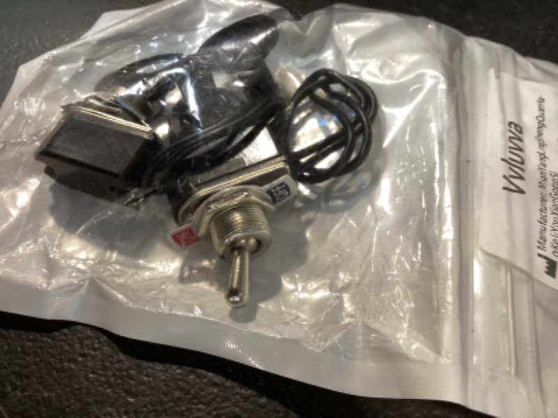 Photo 1 of 2pcs Latching Rocker Toggle Switch ON/Off 4Pin 2Position DPST Spade Terminals Electric Pull Push Meatl Switch with Waterproof Boot Cap and Pre-Wired Cables for Car Truck Boat Marine