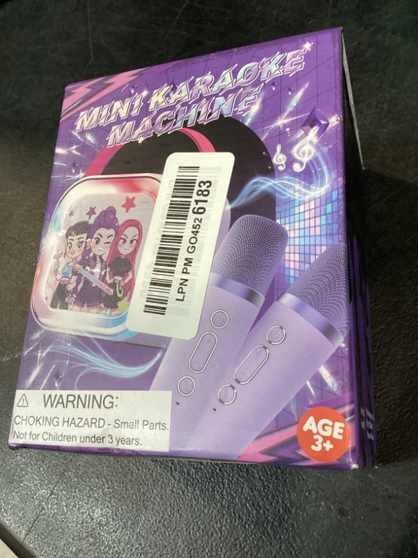 Photo 1 of Mini Karaoke Machine for Kids,5 Voice Effects - Portable Bluetooth Speaker with 2 Wireless Mics LED Lights for Boys Girls Ages 3-12| Kids Karaoke Machine Birthday Gift Toy for Singing,Party & Play