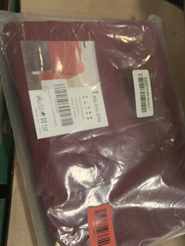 Photo 1 of ZarzaaSik 2-Pack 60x120 inch Burgundy Table Cloths, Solid Stain and Wrinkle Resistant Oblong Tablecloth, Premium Plain Weave Polyester Fabric Rectangle Table Linen Covers for Hotel, Wedding