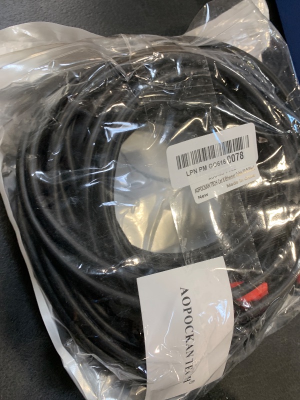 Photo 1 of AOPOCKAN TECH Cat 8 Ethernet Cable 50 ft, Heavy Duty High Speed Internet Network Cable 26AWG 40Gbps 2000Mhz, Gold Plated RJ45, Weatherproof Professional LAN Cable Shielded in Wall, Indoor Outdoor