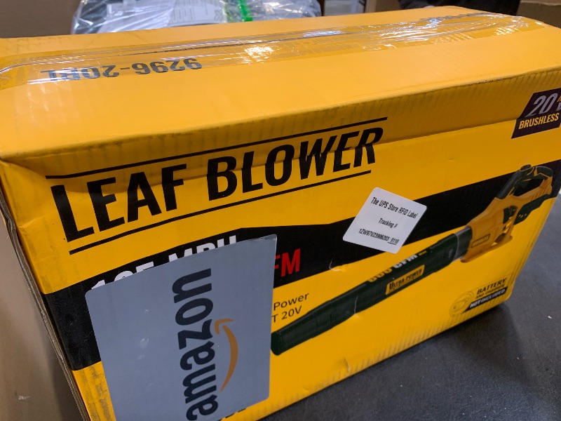 Photo 1 of Neareen Cordless Leaf Blower, 600 CFM/125 MPH Turbo Boost Compatible with Dewalt 20V Max Battery, Brushless Motor, Variable Trigger and Speed Lock, Ergonomic 3.5LBS for Driveway & Yard, Tool Only