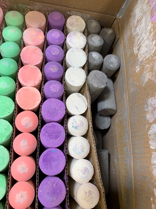 Photo 1 of JOYIN 160 PCS Sidewalk Chalks Set-16 Colors Non-Toxic Washable Jumbo Chalk for Outdoor Art Play, Painting on Chalkboard, Blackboard and Playground