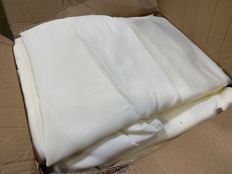 Photo 1 of Fitable 8 Pack Rectangle Tablecloths: Stain Resistant Wrinkle Free Circle Table Clothes, Washable Reusable Polyester Table Covers for Wedding Party Birthday Banquet Reception(Ivory, 90x132 Inch)