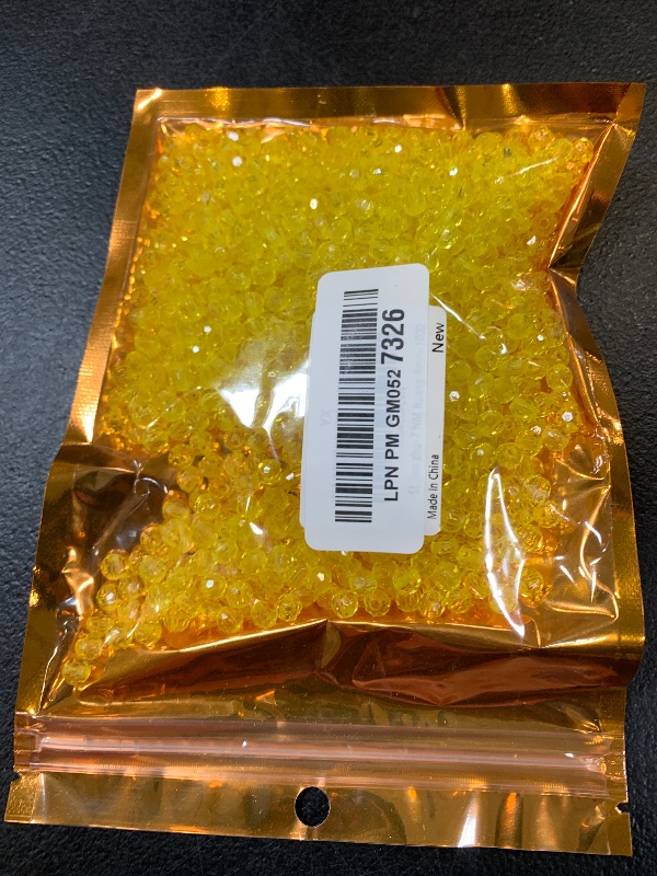 Photo 1 of YUEXIGO 1000pcs 6mm Acrylic Round Faceted Beads for Crafts Faceted Spacer Beads for Sewing Crafts Decoration Necklaces Bracelets Earrings Jewelry Making(Lemon Yellow)