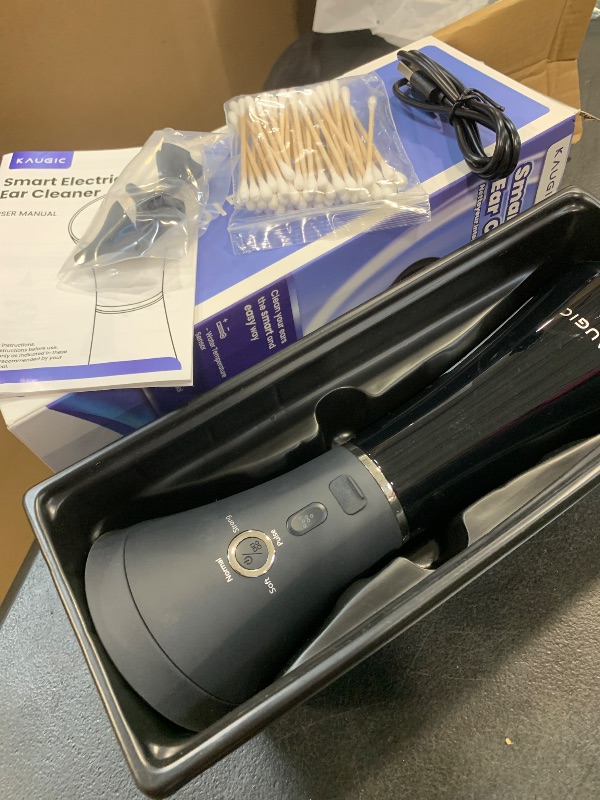 Photo 1 of KAUGIC Upgraded Ear Wax Removal with One-Piece Waste Tank, Safe Cleaner with Water Temperature Sensor, Effective Ear Irrigation Kit, IPX7, FSA-HSA-Eligible, Black