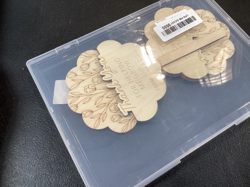 Photo 1 of Wooden Teacher Appreciation Plant Tags Sign, Thank You for Helping Me Grow Gift Card Plant Tags, Teacher Appreciation Plant Tag with Gift Card Holder, Set of 2 (02)