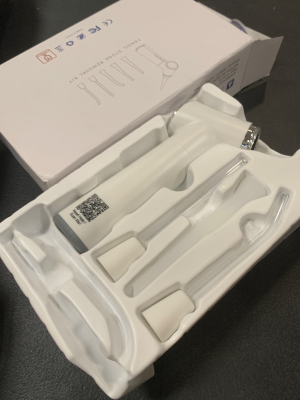 Photo 1 of Upgraded Tonsil Stone Remover Tool – Rechargeable Tonsil Stone Vacuum with LED Light & 11-in-1 Probes, for Bad Breath Relief, Safe Silicone/Glass Tip for Tonsilloliths Removal (OFF-White)
