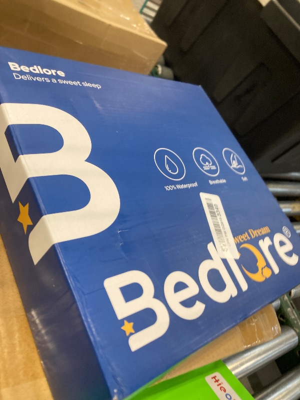 Photo 1 of BEDLORE Waterproof Mattress Protector, Queen Size Noiseless Mattress Pad with Deep Pocket 6"-18" Depth, Soft Breathable Bed Mattress Cover Washable for Home, Bedroom, Hotel (White)