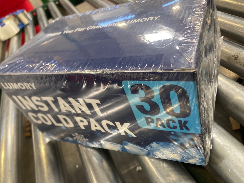 Photo 1 of LUMORY 30 Pack Instant Ice Packs, 4"x6" Ice Packs for Injuries Disposable, Ice Pack for Toothache, Headache and Swelling, for Athletes and Outdoor Activities