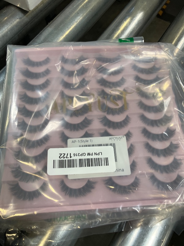 Photo 1 of APCYUST Lashes Wispy False Eyelashes Strips Cat Eye Strip Lash Natural Looking Clear Band Fake Mink Eyelash Pack Short Fluffy Full Eye Lashes that Look Like Extensions Demi Wispies Pestañas Postizas