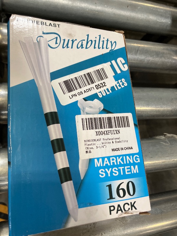 Photo 1 of BIRDIEBLAST Professional Plastic Golf Tees 160 Pack (3-1/4" or 2-3/4" 100 Pack & 1-1/2" 60 Pack), Reduces Friction & Side Spin, Enhanced Durability & Stability (Blue, 3-1/4")